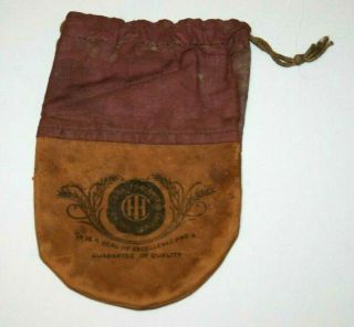 Rare 1910s International Harvester Leather Tobacco Pouch Advertising Full Line