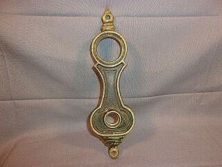 Vintage Solid Brass Escutcheon Plate For A Door Stamped Penn,  Pb507 1/2