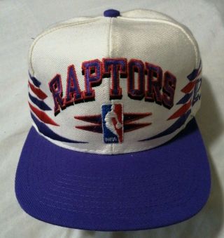 Rare Vintage Toronto Raptors Diamond Logo Athletics Snapback Hat Cap