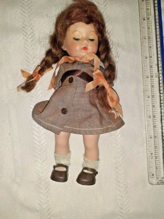 Vintage Nancy Ann Muffie Doll 7 " Girl Scout Brownie Walker Doll