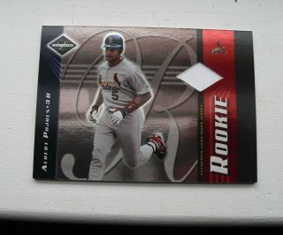 Rare 2001 Leaf Limited Albert Pujols Rookie Card With Relic /250