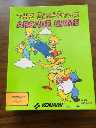 Rare The Simpsons Arcade Game Commodore Konami Floppy Disk Box Set