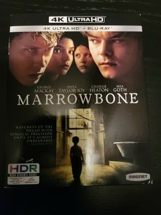 Marrowbone (4k Ultra Hd,  Blu Ray,  2018) With Rare Slipcover