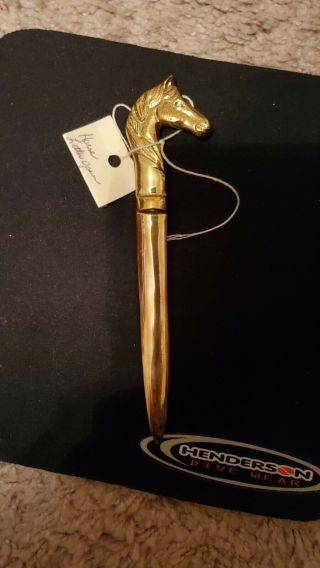 Solid Brass Antique Letter Opener - Bought In Antique Store - Shape