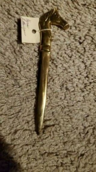 Solid Brass Antique Letter Opener - Bought in Antique Store - Shape 3
