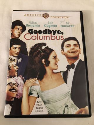 Goodbye,  Columbus (dvd,  2013) Rare Oop Richard Benjamin,  Jack Klugman,  Macgraw