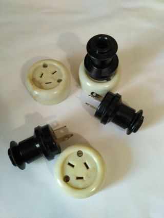 Electric Vintage Power Socket Outlet Plug Black White Australian Plug Soviet