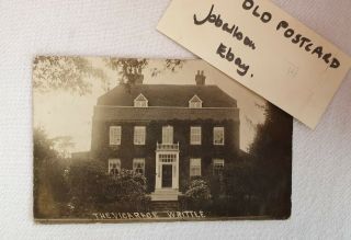 Pre Wwi 1908 Rp Postcard The Vicarage Writtle,  Essex Written & Posted.  Rare