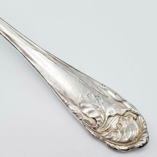 Antique Community Art Nouveau Silver Plated Serving Fork 1904 Fleur de Luce Iris 2