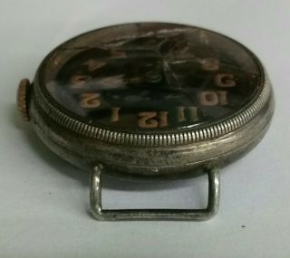 ANTIQUE WWI RARE OMEGA STERLING SILVER TRENCH WATCH 4