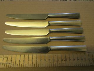 5 David Mellor = Pride Design Cutlery - Plated 1960s = Knives 21.  6 Cm
