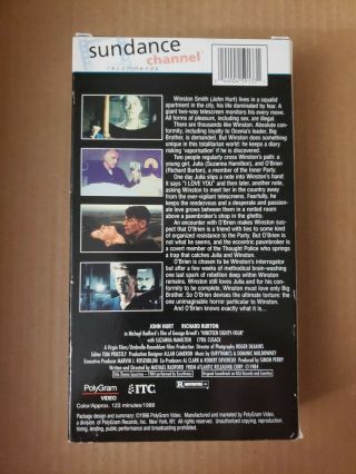 GEORGE ORWELL ' S 1984 RARE U.  S.  A.  VHS JOHN HURT FUTURISTIC SCI - FI CLASSIC 2