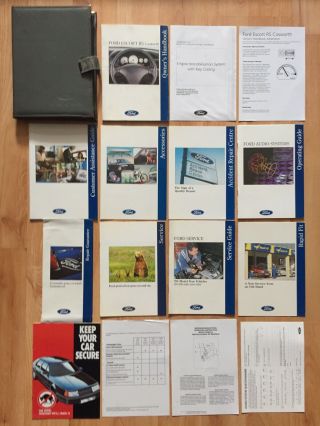 Rare Ford Escort Rs Cosworth Small Turbo Owners Manuals & Handbook Pack