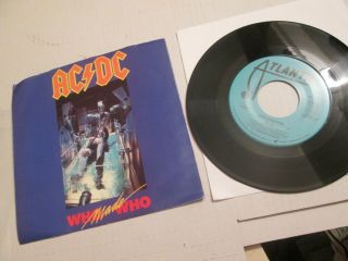 Ac/dc Who Made Who 45 & Picture Sleeve 1986 Rare Promo Nm Vinyl Unplayed