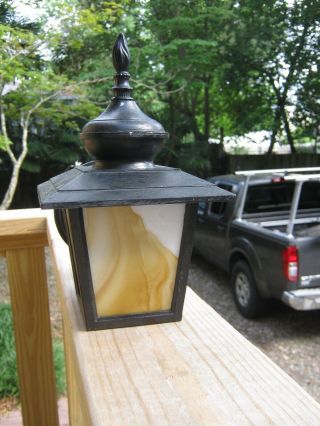 Mission Arts&Crafts Slag Glass Porch Light Sconce 2
