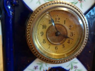 Antique French Porcelain 24 k gold and hand painted clock 2