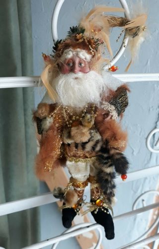 Rare Mark Roberts Christmas Santa Elf Fairy Faerie Elf 10 - Inch Collectible Doll