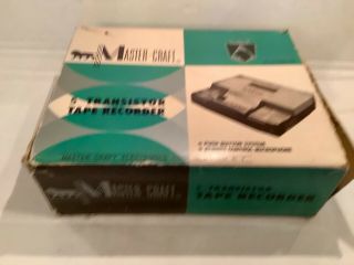 Vintage Master - Craft Master Deluxe 5 Transistor Tape Recorder W/ Box Rare
