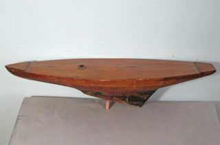 Vintage Wooden Model Sailing Boat Pond Yacht