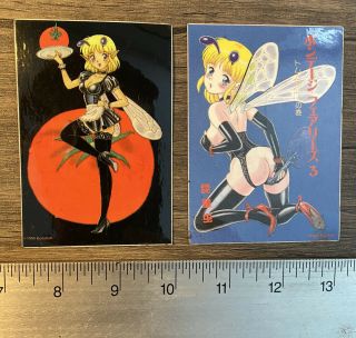 Rare 1999 Anime Kondom Sexy Fairy Waitress Bug Sticker Vintage Decal
