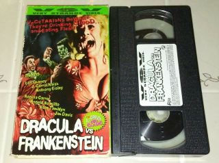 Dracula Vs.  Frankenstein Vhs Very Strange Video Release Rare Horror Vhs