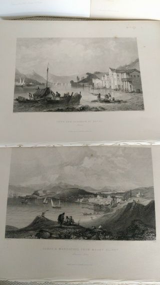 4 Antique Engravings Ithaca,  Ithaca,  Corfu And Cephalonia,  Print Year 1840