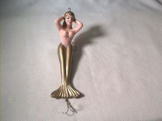 Vintage Old Plastic Fishing Lure The Happy Hooker Pleasure Mermaid Gold