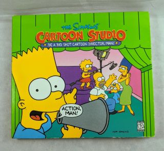 Vintage The Simpsons Cartoon Studio Cd Rom Pc 1996 Rare Windows Macintosh Cib