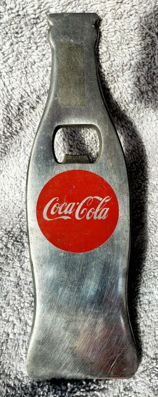 Vintage Coca Cola Bottle Opener Rare Double Sided Graphics Made In Italy