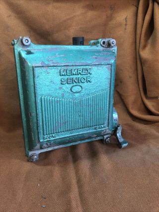 Vintage Memrex Senior Fuse Box Switch Cast Iron Large 500v 15amp 3 Ceramic Fuses