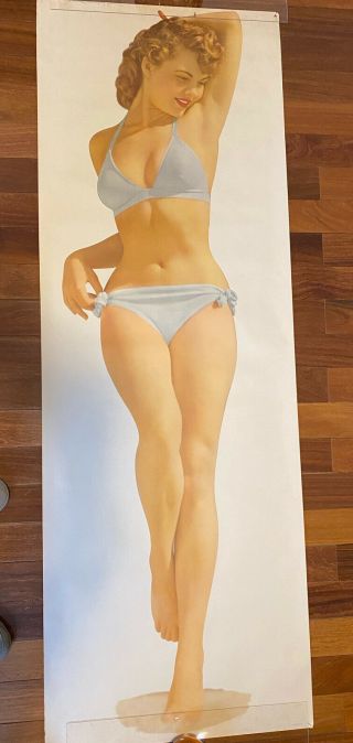 Rare 1950s Madeline Castle,  Playboy Model,  Life Size Poster,  Very Good Condt.