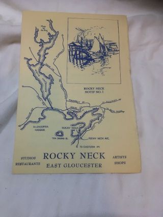 Vintage Rocky Neck East Gloucester Ma 1950s Rare Artists Shops Restaurants