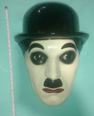 Charlie Chaplin Ceramic Face Wall Mask Rare/vintage Clay Art San Francisco