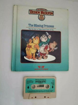 Vtg Teddy Ruxpin The Missing Princess Book And Cassette Tape 1985 Read Along Wow