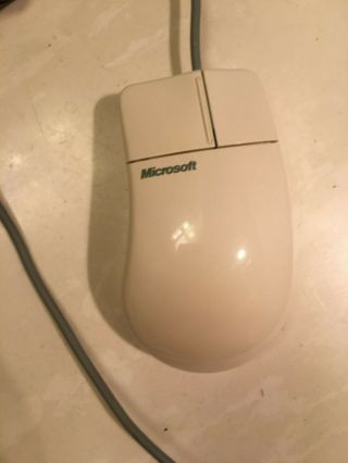 Vintage Microsoft Serial Mouse Port Compatible 2.  0 Trackball - Rare