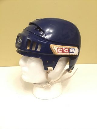 Vintage Ccm Pro Standard Hockey Helmet W/ Foam Side Logo Padding Rare Blue Sz M?