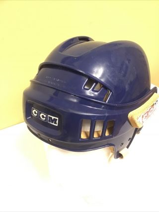 Vintage CCM Pro Standard Hockey Helmet W/ Foam Side Logo Padding RARE Blue sz M? 3