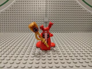 Real Lego Ninjago Fangtom Minifigure Fangpyre Red Snake Serpentine 9445 W/ Staff