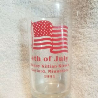 Vintage Grain Belt Beer Glass.  Rare Htf Kkk Kirsch Gaylord 4th Of July 1991