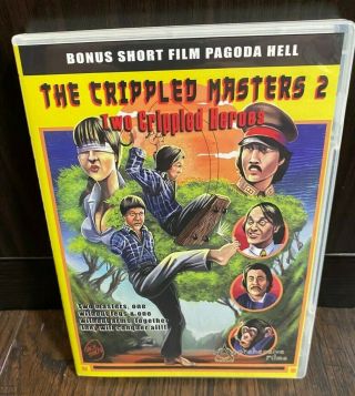 The Crippled Masters 2 Dvd Rare Sequel Ntsc Cult Classic Kung Fu - Two Heroes