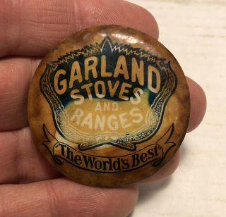 Vintage Antique Garland Stove & Ranges Celluloid Pocket Advertising Mirror
