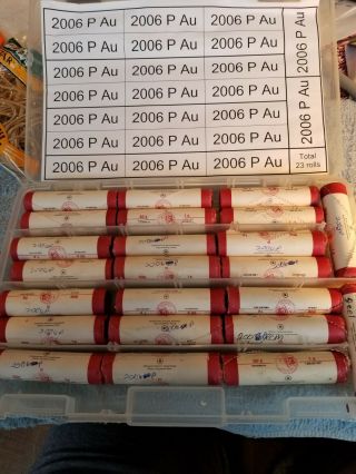 2006 P Very Rare Bu Uncirculated Roll Of 50 Canada 1 Cents