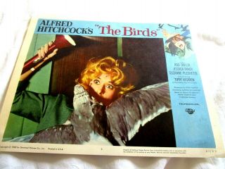 The Birds,  Lobby Card,  2,  Taylor,  Hedren,  Hitchcock,  1963,  Rare