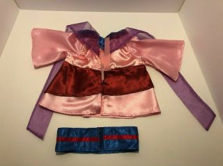 RARE Retired Build A Bear Disney Princess Mulan Outfit with Shoes & Accessories 2