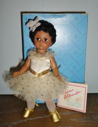 Rare 1990 Madame Alexander 8 " African American Doll " Ballerina " W/ Box & Tags