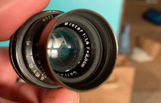 Zeiss 25mm F1.  4 C Mount Lens Carl Zeiss Jena Biotar Rare Cine F1,  4 Bolex 2,  5cm