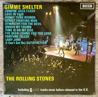 Gimme Shelter Rolling Stones Vinyl Lp Album Record Uk Skl5101 Decca 1971 Rare