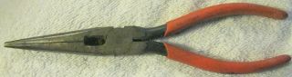 Vintage Rare Crescent Tools Crestoloy Usa 7½ " 654 - 1 Needle Nose Pliers,  Tool,  Red
