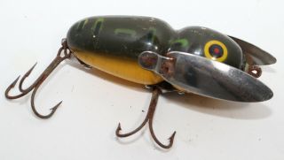 Old Wooden Crazy Crawler Frog Pattern Lure Bait