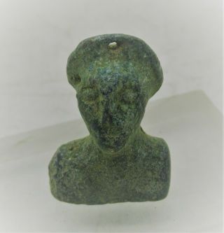 European Finds Ancient Roman Bronze Amulet In The Form Of A Male Very Unusual